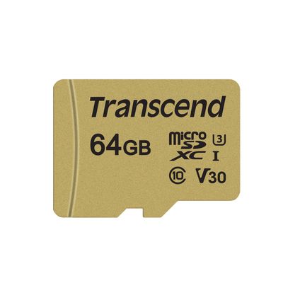 Transcend Gold 500S Card de Memorie microSD 64GB V30 R95/W60