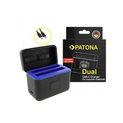 Patona Carcasa de Incarcare Duala pentru Insta360 X4