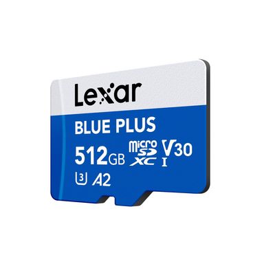 Lexar Blue Plus Card de Memorie microSDXC cu Adaptor SD 512GB C10 V30