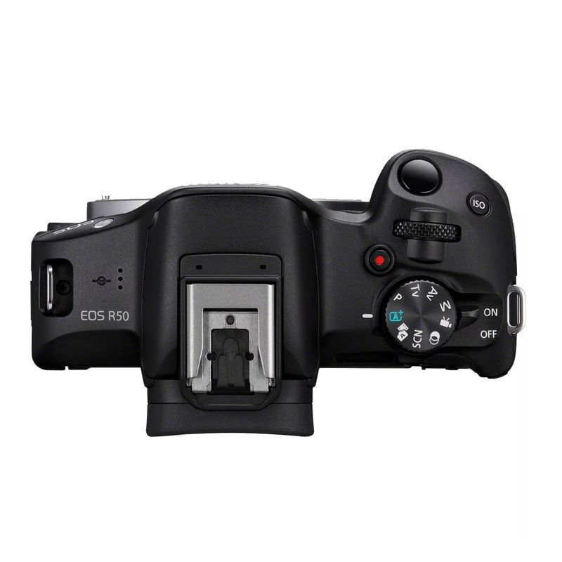CanonEOSR50AparatFotoMirrorlessKitCreatorcuObiectivRFS1845mmF4563ISSTMNegru