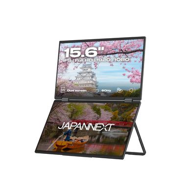 Japannext JN-DMD-IPS156F Monitor Portabil 15.6" Dual Screen LED IPS Full HD Negru