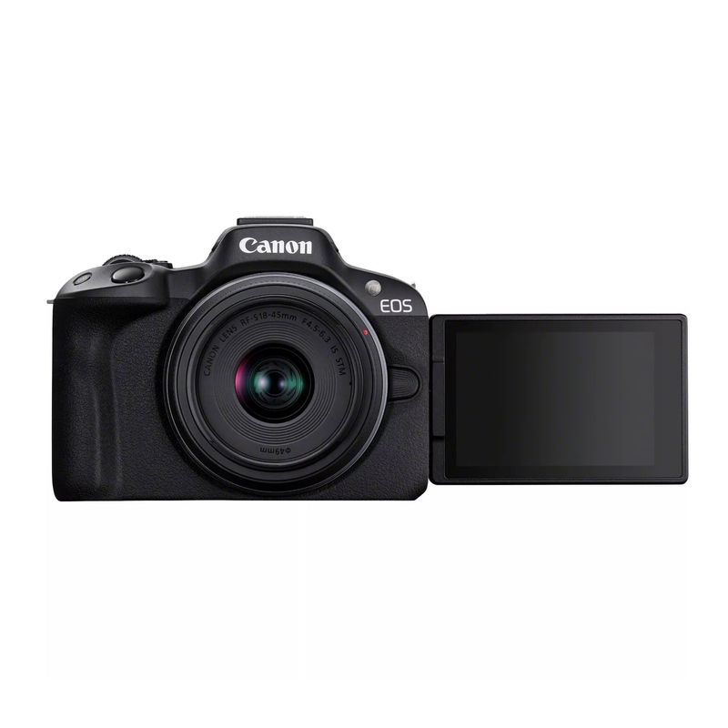 CanonEOSR50AparatFotoMirrorlessKitCreatorcuObiectivRFS1845mmF4563ISSTMNegru