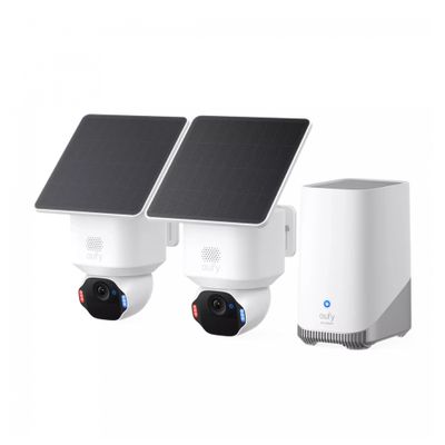 Anker eufy Security SoloCam E42 Sistem Supraveghere Video HomeBase S380 cu 2 Camere Video 4K cu Panou Solar