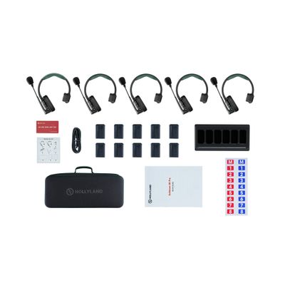Hollyland Solidcom SE Pro Sistem Intercom 5 x Casti Single Ear Noise Cancelling