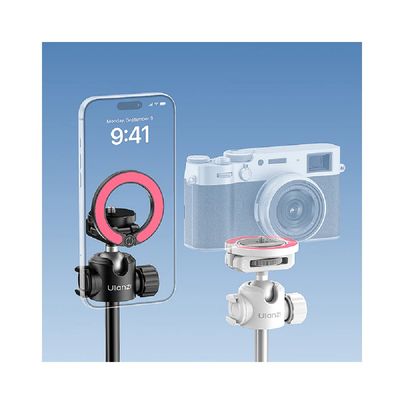 Ulanzi MT-44M Minitrepied si Selfiestick 2-in-1 Magnetic cu Filet 1/4" Alb