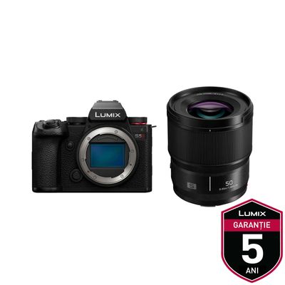 [Pachet] Panasonic Lumix S5IIX Kit Obiectiv 50mm F1.8 + Cod Upgrade V-Log DMW-SFU2