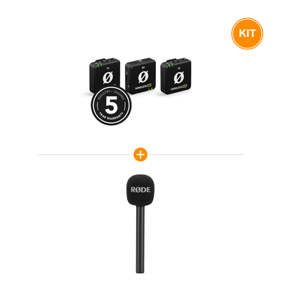 [Pachet] Rode Wireless ME Dual + Rode Interview GO Adaptor Handheld Negru