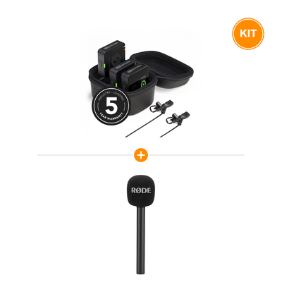 [Pachet] Rode Wireless PRO + Rode Interview GO Adaptor Handheld Negru
