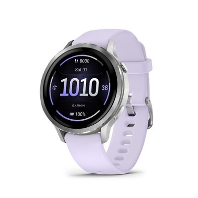 Resigilat: Garmin Venu 4 Smartwatch 41mm Silver Curea de Silicon Periwinkle - RS125092557-1