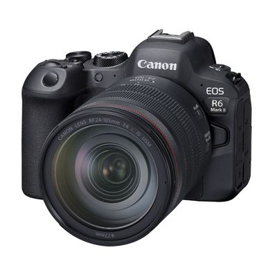 [Pachet] Canon EOS R6 Mark II Kit cu Obiectiv RF 24-105mm F4 L IS USM + Kit Accesorii cu Rucsac + card SD512 + Trepied