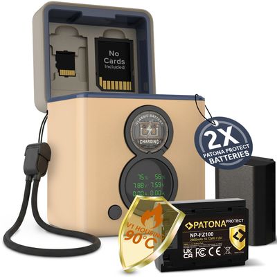Patona Protect 4152 Incarcator Dual Retro cu 2 Baterii Incluse pentru Sony NPFZ100