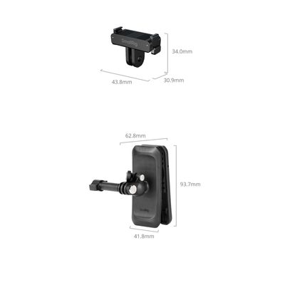 SmallRig 6307 Suport cu Clema pentru Curea de Rucsac Compatibil DJI Osmo Action 6 / Nano
