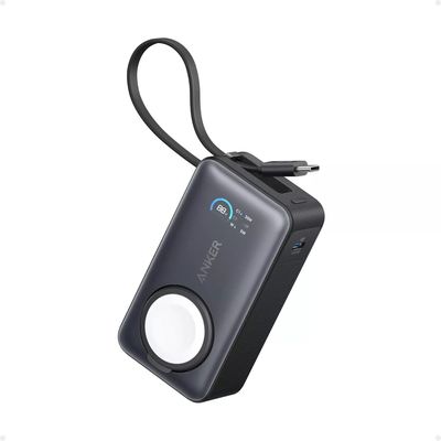 Resigilat: Anker MagGo Apple Watch Acumulator Extern 10000 mAh Ultra-Slim Qi2 35W Cablu USB-C Negru - RS125090180-1