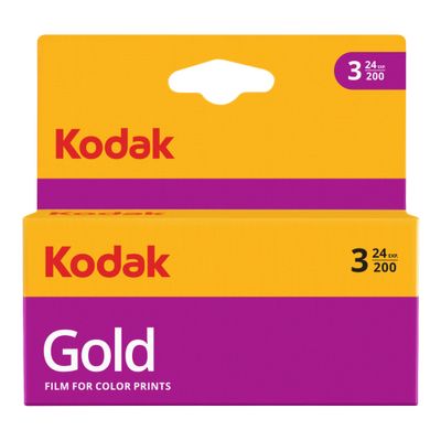 Kodak GOLD 200 135/24 x3 Pachet 3 Filme Foto 24 Cadre ISO 200