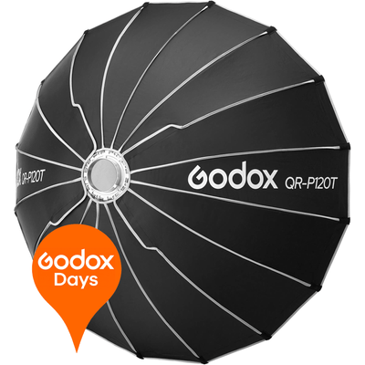 Godox QR-P120T Softbox Parabolic cu Montaj Rapid pentru Transmisiuni Live