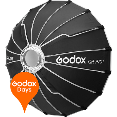 Godox QR-P70T Softbox Parabolic cu Montaj Rapid pentru Transmisiuni Live