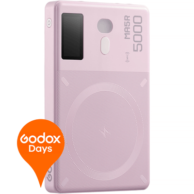 Godox MA5R Lampa LED RGB cu Power Bank Roz