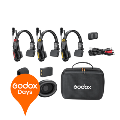 Godox SkyTalk Air 3S Sistem Intercom Wireless 3 Utilizatori 2.4Ghz
