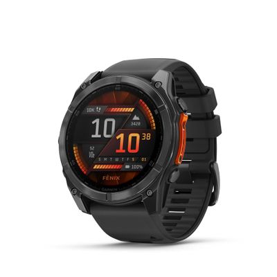 Resigilat: Garmin Fenix 8 AMOLED 51mm Smartwatch Glass Slate Gray Curea Negru - RS125080748-2