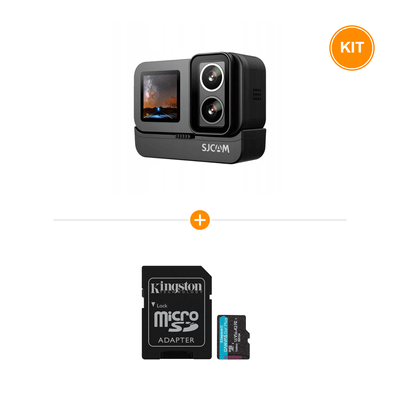 [Pachet] SJCAM SJ20 Camera de Actiune + Kingston Canvas Go Plus SDCG4 Gen4 microSDXC 128GB cu Adaptor