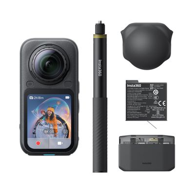 Insta360 X6 Camera Video de Actiune Essentials Bundle Negru