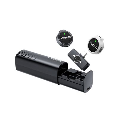 Ulanzi A21 Microfon Wireless 2 TX + RX USB-C Alb Negru