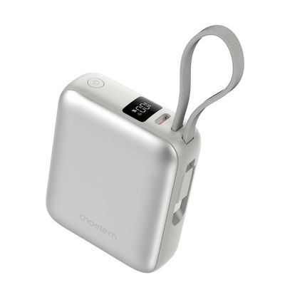 Resigilat: Choetech B832-SL Mini Baterie Externa 10000mAh 35W Cablu USB-C Argintiu - RS125090384-1