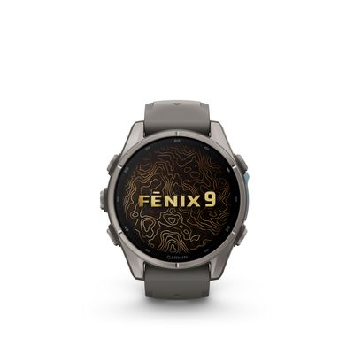 Garmin Fenix 9 Smartwatch 43mm AMOLED Titan Curea din Silicon Pebble Gray
