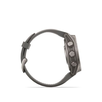 Garmin Fenix 9 Smartwatch 43mm AMOLED Titan Curea din Silicon Pebble Gray