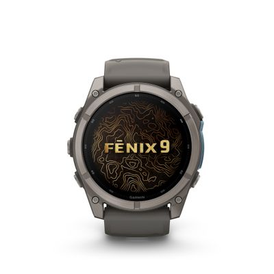 Garmin Fenix 9 Smartwatch 51mm AMOLED Titan Curea din Silicon Pebble Gray
