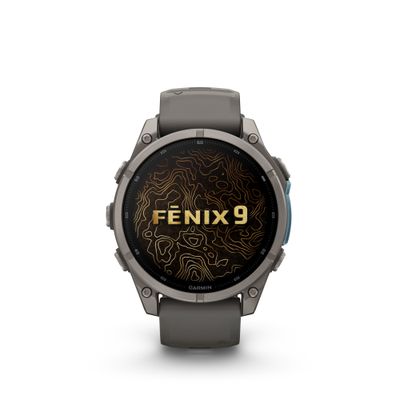Garmin Fenix 9 Smartwatch 47mm AMOLED Titan Curea din Silicon Pebble Gray