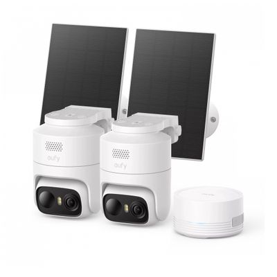 Anker eufy C37 Sistem Supraveghere HomeBase Mini + 2 camere 2K Smart CCTV Pan & Tilt Panou Solar