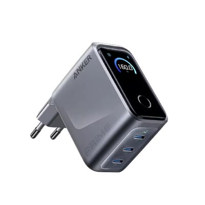 Anker Prime Incarcator Retea 160W 3x USB-C Smart Display Gri