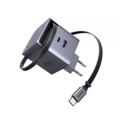 Ugreen Incarcator de Retea 65W GaN Fast Charger USB-C USB-A Gri