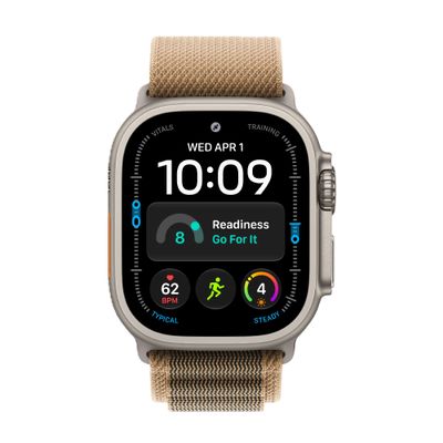 Apple Watch Ultra 4 Smartwatch GPS + Cellular Carcasa Natural Titanium 49mm cu Desert Alpine Loop M