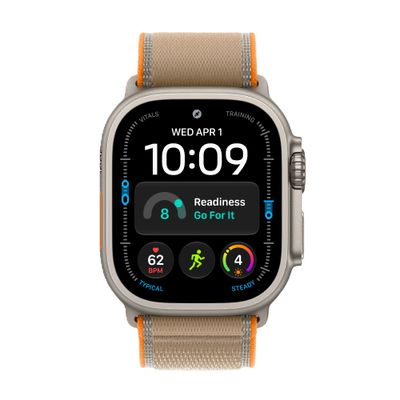 Apple Watch Ultra 4 Smartwatch GPS + Cellular Carcasa Natural Titanium 49mm cu Sand Trail Loop M/L
