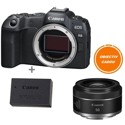 Canon EOS R8 Aparat Foto Mirrorless Kit cu Acumulator LP-E17