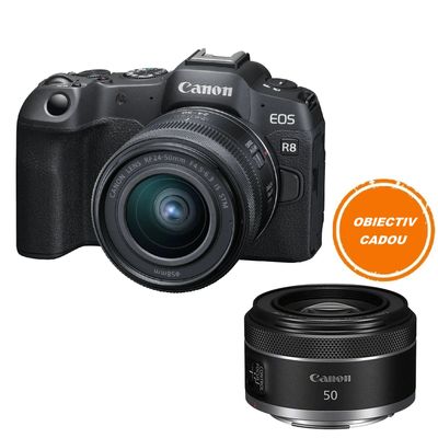 Canon EOS R8 Aparat Foto Mirrorless Kit cu Obiectiv RF 24-50mm F4.5-6.3 IS STM
