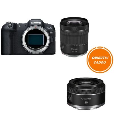 Canon EOS R8 Aparat Foto Mirrorless Kit cu Obiectiv RF 24-105 F4-7.1 IS STM