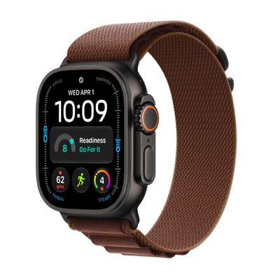 Apple Watch Ultra 4 Smartwatch GPS + Cellular Carcasa Negru Titan 49mm cu Alpine Loop Burgundy S