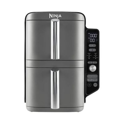 Ninja Double Stack Friteuza Dubla cu Aer Cald  9.5 L Argintiu