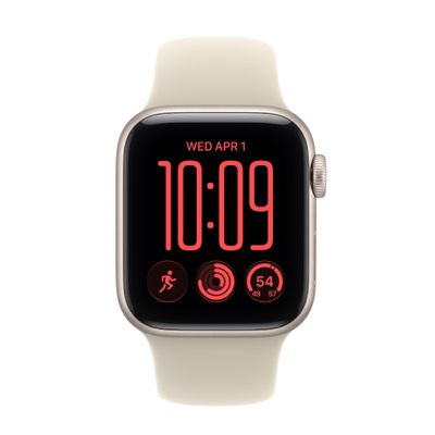 Apple Watch SE 3 Smartwatch GPS 44mm Carcasa Aluminiu Starlight cu Sport Band Sand M/L