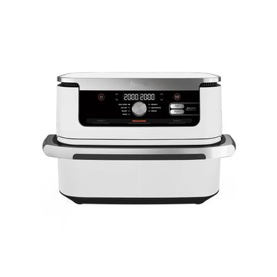 Ninja Foodi Flex Drawer Dual AF500EU Friteuza cu Aer Cald 10.4L cu 2 Zone de Gatit Alb