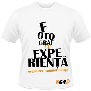 Tricou alb - Fotograf Cu Experinta - XL