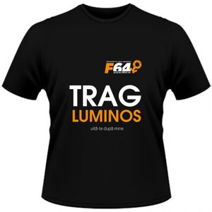 Tricou Trag Luminos Negru - M