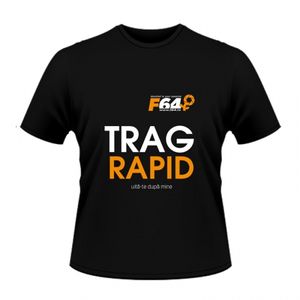 Tricou negru -Trag Rapid - M