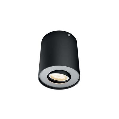 Philips HUE Spot Pillar - Bec LED GU10, 5.5W, WiFi, lumina alba reglabila+ intrerupator, Negru