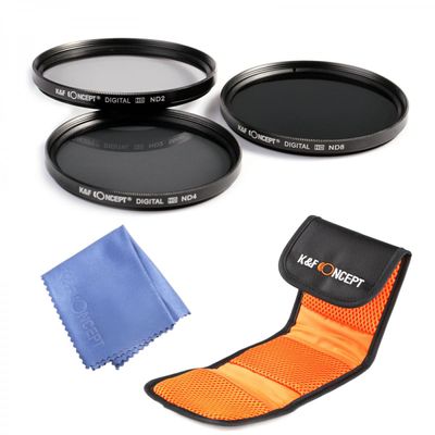 KentFaith - Set filtre ND2 + ND4 + ND8, 67mm