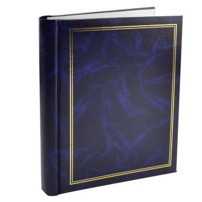 Album Poze - Clasic, 20 File Autoadezive, 23x28cm, Albastru cu Insertii Aurii
