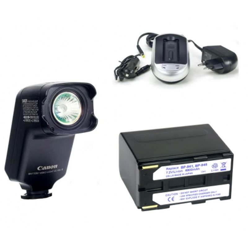 lampa-video-kit-canon-vl-10li-ii-acumulator-tip-bp-945-pl941b-042-de-6900-mah-incarcator-avp914-6708